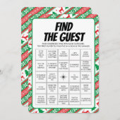 Weihnachten Finden Sie Gast Bingo Game Einladung (Vorne/Hinten)
