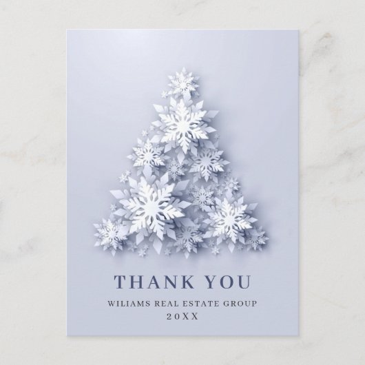 Weihnachten Firmenfeiertag Vielen Dank Postkarte (Vorderseite)