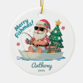 Weihnachten fischen keramik ornament (Vorne)