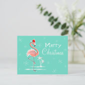 Weihnachten Flamingo Frohe Weihnachten horizontal (Stehend Vorderseite)