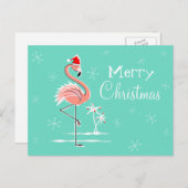 Weihnachten Flamingo Frohe Weihnachten horizontal (Vorne/Hinten)