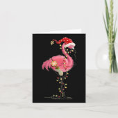 Weihnachten Flamingo in Martini Gl für Tropical Ho Karte (Vorderseite)
