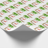 Weihnachten Flamingo und Palm Tree Geschenkpapier (Ecke)