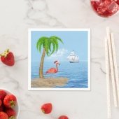 Weihnachten Flamingo und Palm Tree Serviette (Beispiel)