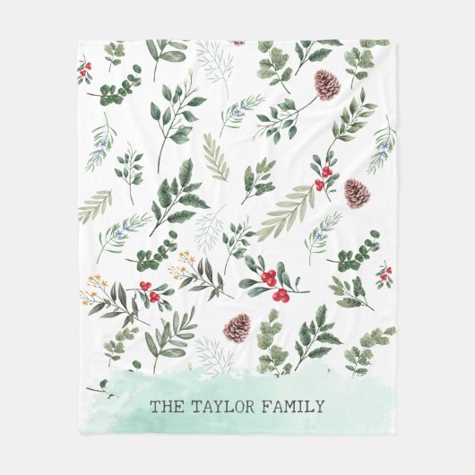 Weihnachten Fleecedecke (Vorderseite)