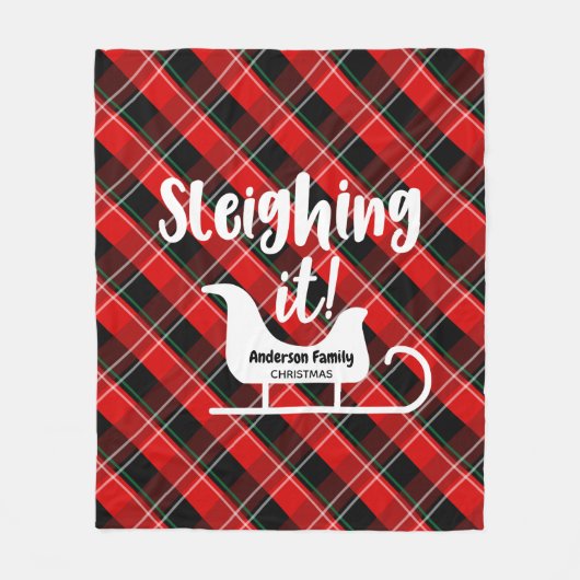 Weihnachten Fleecedecke (Vorderseite)