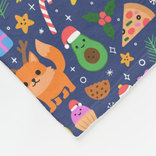 Weihnachten Fleecedecke (Ecke)