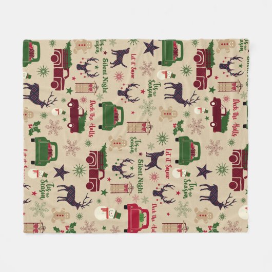 Weihnachten Fleecedecke (Vorderseite (Horizontal))