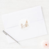 Weihnachten fliegen - Rentier Runder Aufkleber (Umschlag)