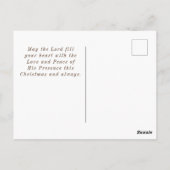 Weihnachten floral Danke an die Bibel Verse Postkarte (Rückseite)