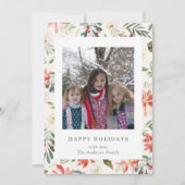 Weihnachten Floral Happy Holidays Familie Foto Bei (Vorderseite)