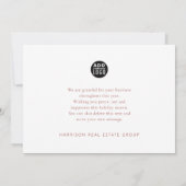 Weihnachten Floralpin Cone Corporate Holiday Card Einladung (Rückseite)