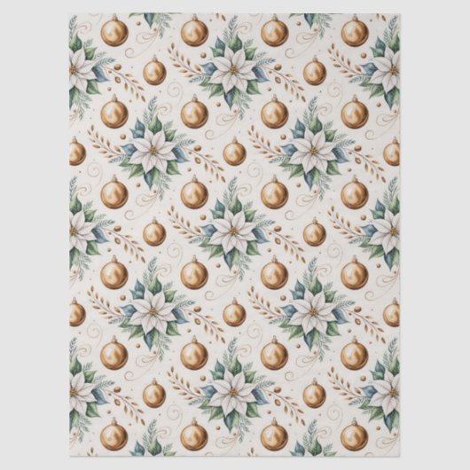 Weihnachten Florals Decoupage Seidenpapier (Vorderseite)