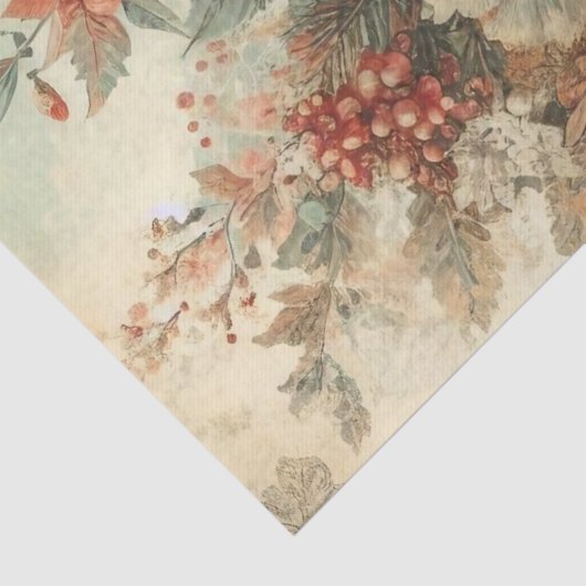 Weihnachten Florals Decoupage Seidenpapier (Detail)