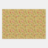 Weihnachten Florals Geschenkpapier Set (Vorderseite 3)