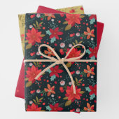 Weihnachten Florals Geschenkpapier Set (Beispiel)
