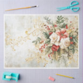Weihnachten Florals Seidenpapier (Basteln)