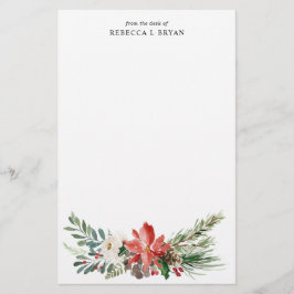 Weihnachten Florals Weihnachtsgarland Persönlich Briefpapier
