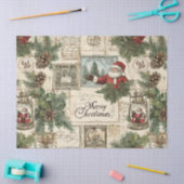 Weihnachten Florals & Weihnachtsmann Seidenpapier (Basteln)