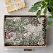 Weihnachten Florals & Weihnachtsmann Seidenpapier (Geschenk)