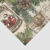 Weihnachten Florals & Weihnachtsmann Seidenpapier (Detail)