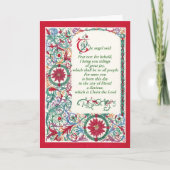 Weihnachten ~ Florentiner Scrollwork Grußkarte (Vorderseite)