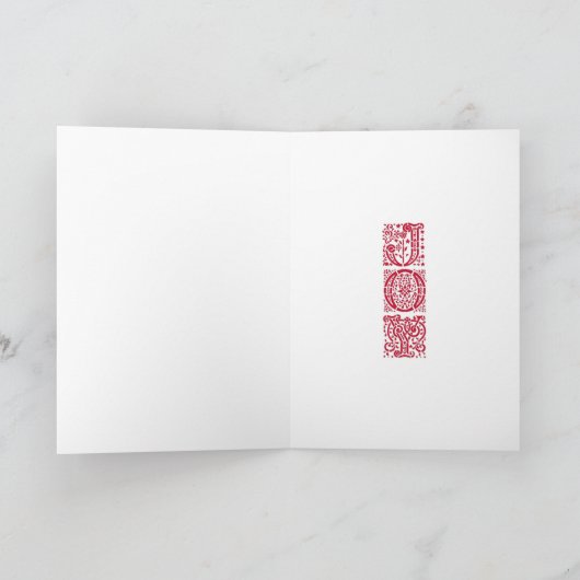 Weihnachten ~ Florentiner Scrollwork Grußkarte (Innenseite)