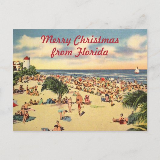 Weihnachten Florida Beach Gruß (Vorderseite)