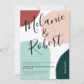 Weihnachten formt Ton Hochzeitsinitialen Einladung (Vorderseite)