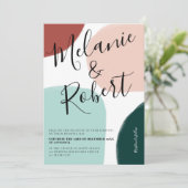 Weihnachten formt Ton Hochzeitsinitialen Einladung (Stehend Vorderseite)