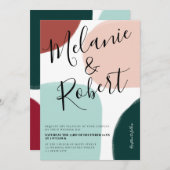 Weihnachten formt Ton Hochzeitsinitialen Einladung (Vorne/Hinten)