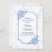 Weihnachten, Foto-Einlage, Schneemann Einladung (Rückseite)