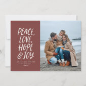 Weihnachten Foto Frieden Liebe Hoffnung Freudenart (Vorderseite)