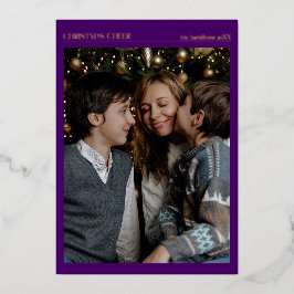 Weihnachten Foto Gold Foil farbenfroh Folien Feiertagskarte