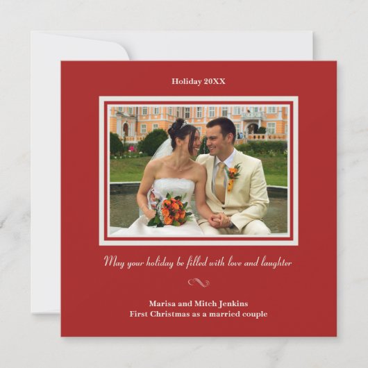 Weihnachten Foto Grußkarte (Vorderseite)