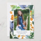 Weihnachten Foto Orange Watercolor Berries (Vorderseite)