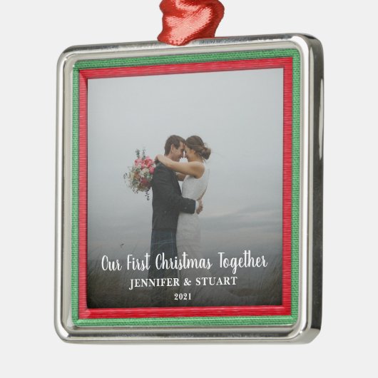 Weihnachten - Foto Ornament Aus Metall (Links)