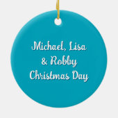 Weihnachten Foto Ornament Starfish Blau (Hinten)