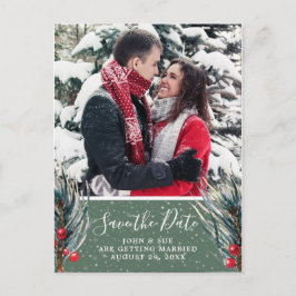 Weihnachten Foto Save the Date Postkarte