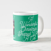 Weihnachten , Foto, Text, Backtext, austauschbar Jumbo-Tasse (Vorderseite Rechts)