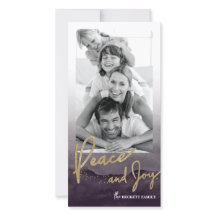 Weihnachten Fotokarte - Wasserfarben Ruhe und Freu