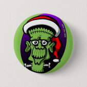Weihnachten Frankenstein Button (Vorderseite)
