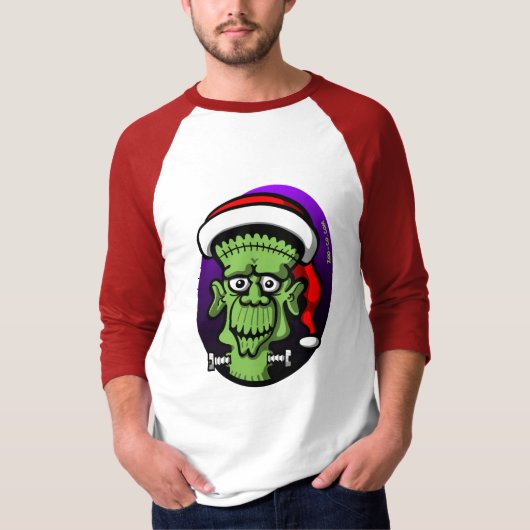 Weihnachten Frankenstein T-Shirt (Vorderseite)