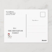 Weihnachten Französisch Bull Dog Merry Bright Postkarte (Rückseite)