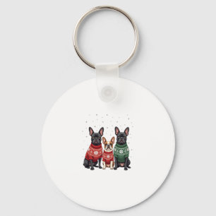 Weihnachten Französisch Bulldogs Xmas Frenchie Dog Schlüsselanhänger