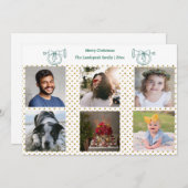 Weihnachten Französisch Horn Gold Confetti & 6 Fot (Vorne/Hinten)