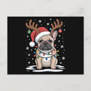 Weihnachten Französische Bulldogge Renntier Hund X