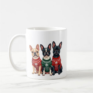 Weihnachten Französische Bulldoggen Xmas Frenchie Kaffeetasse