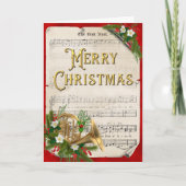 Weihnachten - Französischer Horn - Vintager Notent (Vorderseite)