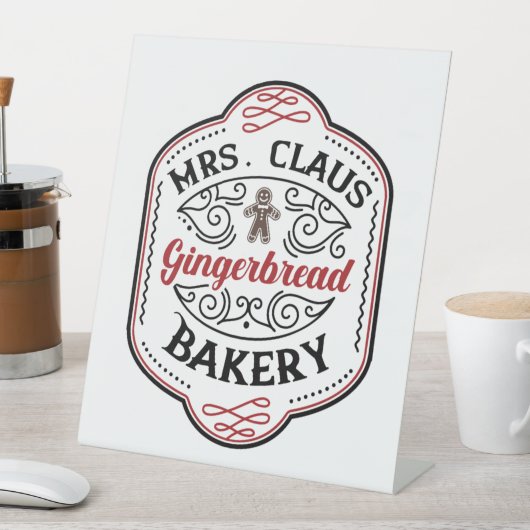 Weihnachten Frau Claus gingerbrot Bäckerei Sockelschild (In Situ)